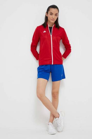 Кофта для тренинга adidas Performance Entrada 22 цвет красный однотонная Кофта для тренинга adidas Performance Entrada 22 цвет красный однотонная