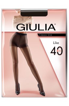 Колготки женские Giulia Like классические, с шортиками, 40 DEN, Nero, размер 2