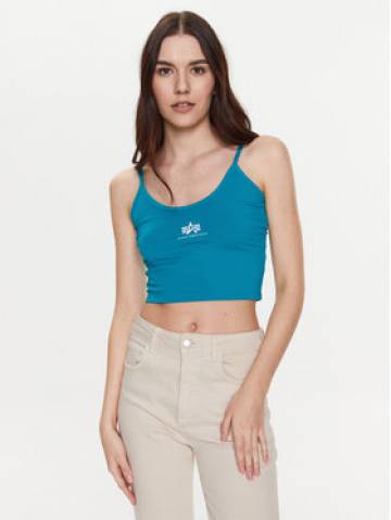 Alpha Industries Топ Basic 116082 Голубий Cropped Fit Alpha Industries Топ Basic 116082 Голубий Cropped Fit