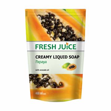Жидкое крем-мыло Fresh Juice Папайя, с молочком авокадо, 460 мл (дойпак) Жидкое крем-мыло Fresh Juice Папайя, с молочком авокадо, 460 мл (дойпак)