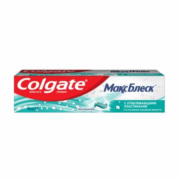 Зубная паста Colgate Max White Макс блеск, Кристальная мята, с отбеливающими пластинками, 50 мл Зубная паста Colgate Max White Макс блеск, Кристальная мята, с отбеливающими пластинками, 50 мл