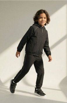 Спортивна куртка з капюшоном і світловідбивними елементами Active - чорний