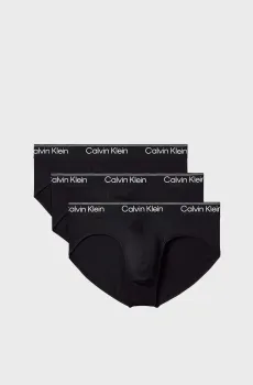 Мужские черные брифы (3 шт) HIP BRIEF Черный XL Calvin Klein LV00NB4408