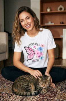 Футболка з принтом - білий