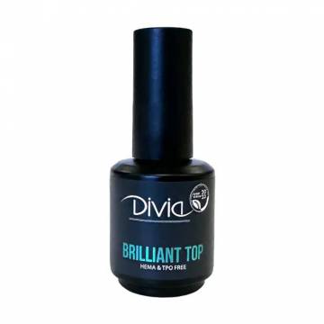 Топ для гель-лака Divia Brilliant Top без липкого слоя, 15 мл Топ для гель-лака Divia Brilliant Top без липкого слоя, 15 мл
