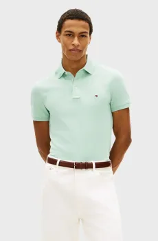 Мужское мятное поло 1985 SLIM Ментоловый XL Tommy Hilfiger MW0MW17771