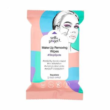 Салфетки для снятия макияжа Selfie Project StopSpots Make-Up Removing Wipes, 25 шт