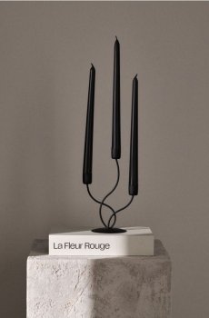 Підсвічник неправильної форми - чорний