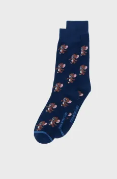 Мужские темно-синие носки с узором Tom & Jerry Синий 39-42 SPRINGFIELD 652131
