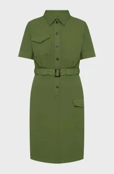 Женское зеленое платье Зеленый S Woolrich 0185FRUT3665-6641