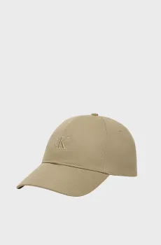 Мужская бежевая кепка MONOGRAM EMBROIDERY Бежевый ONESIZE Calvin Klein LV04G5002G