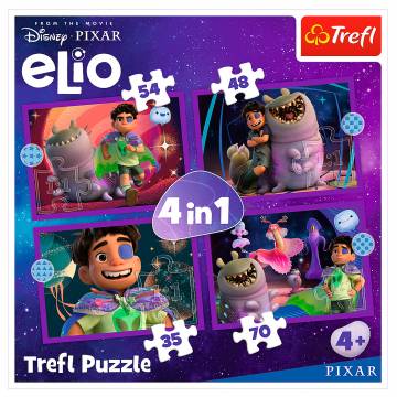 Пазли Trefl Disney Elio Позаземні місії 4 в 1 (34665) Пазли Trefl Disney Elio Позаземні місії 4 в 1 (34665)