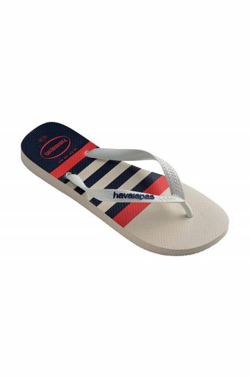 Детские вьетнамки Havaianas TOP NAUTICAL цвет бежевый Детские вьетнамки Havaianas TOP NAUTICAL цвет бежевый