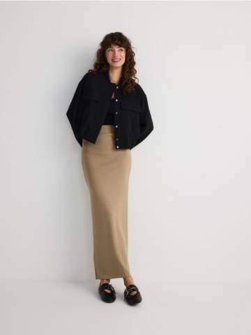Reserved - LADIES` OUTER JACKET - чорний - ZR691-99X Reserved - LADIES` OUTER JACKET - чорний - ZR691-99X