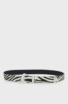 Женский кожаный ремень с узором ZEBRA COOL 3.0 BELT Разноцветный 75 Tommy Jeans AW0AW18873
