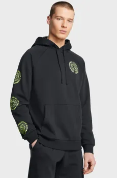 Мужское черное худи UA Rival Fleece HBR Logo HD Черный M Under Armour 1386593-001
