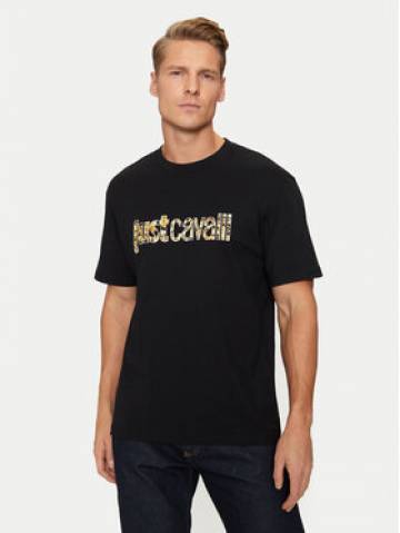 Just Cavalli Футболка 77OAHE25 Чорний Regular Fit Just Cavalli Футболка 77OAHE25 Чорний Regular Fit