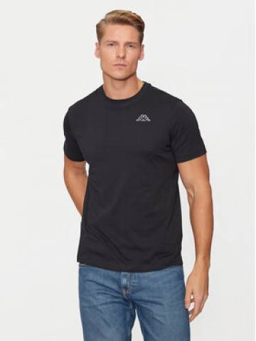Kappa Футболка Logo Korpo Cafers 304J150 Чорний Slim Fit Kappa Футболка Logo Korpo Cafers 304J150 Чорний Slim Fit