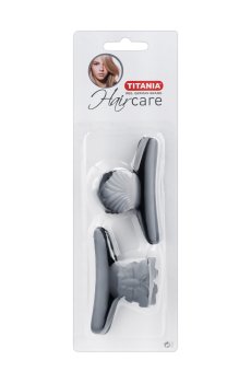 Набор заколок для волос Titania черные, 2 шт (8022-2 B)