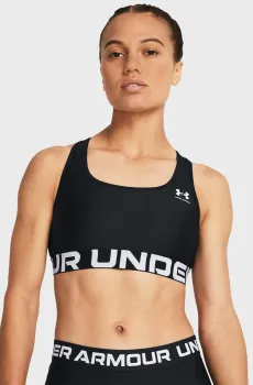 Женский черный топ UA HG Authentics Mid Branded Черный S Under Armour 1383544-001