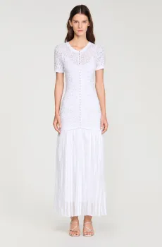 Женское белое платье Белый 40 Sandro SFPRO04648_white