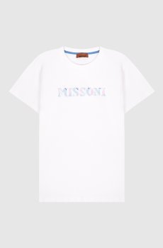 Детская белая футболка с принтом