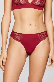 Женские бордовые трусики THONG (EXT. SIZES) Бордовый S Tommy Hilfiger UW0UW05521