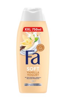 Крем-гель для душа Fa Soft Vanilla Yogurt с ароматом ванили и меда, 750 мл