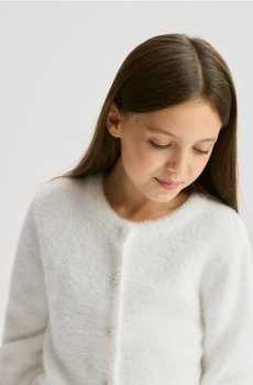 Reserved - Кардиган з декоративними гудзиками - кремовий - 822FH-01X