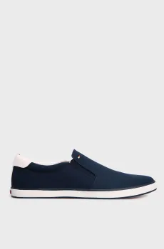 Мужские темно-синие слипоны Синий 45 Tommy Hilfiger FM0FM00597