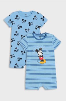 Бавовняний ромпер з принтом 2 pack Mickey Mouse - light blue