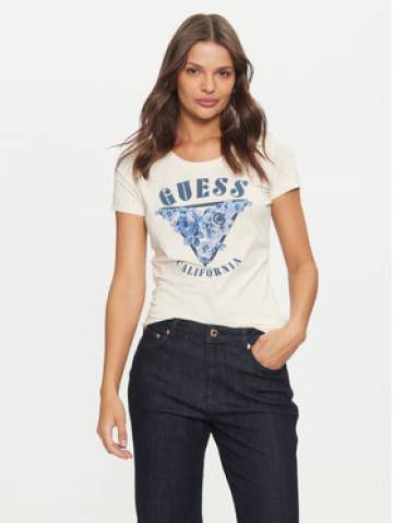 Guess Футболка W4BI19 J1314 Écru Slim Fit Guess Футболка W4BI19 J1314 Écru Slim Fit