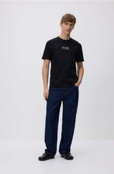 Reserved - Футболка вільного крою з принтом - чорний - 479IW-99X