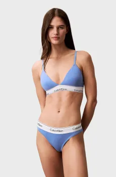 Женский голубой бюстгальтер LIGHTLY LINED TRIANGLE Голубой M Calvin Klein 000QF5650E