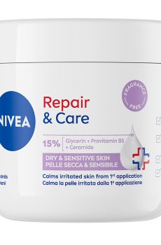 Универсальный крем для лица, тела и рук NIVEA Восстановление и уход, для сухой и чувствительной кожи, 400 мл