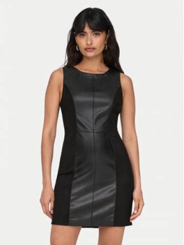 ONLY Шкіряна сукня Rafia 15330045 Чорний Slim Fit ONLY Шкіряна сукня Rafia 15330045 Чорний Slim Fit