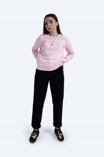 Хлопковая кофта A.P.C. Sweat Skye женская цвет розовый с аппликацией COEBH.F27700-PALEPINK Хлопковая кофта A.P.C. Sweat Skye женская цвет розовый с аппликацией COEBH.F27700-PALEPINK
