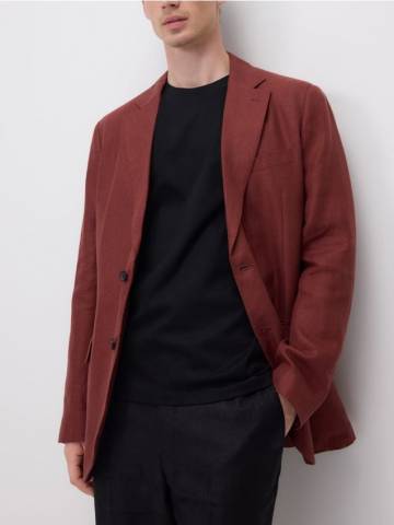 Reserved - Бавовняний піджак slim fit - мідний - 734FW-28X