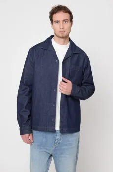 Мужская темно-синяя джинсовая рубашка Синий XL HUGO 50545367;401