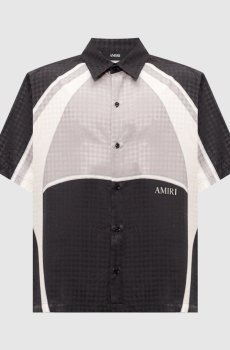 Черная рубашка в узор