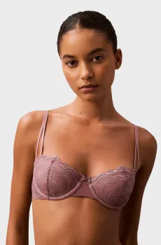 Женский розовый бюстгальтер LIGHTLY LINED BALCONETTE Розовый 38B Calvin Klein 000QF7922E