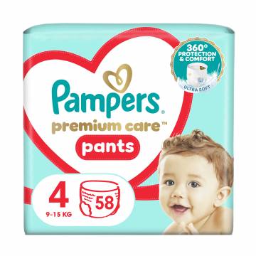 Подгузники-трусики Pampers Premium Care Pants размер 4 (9-15 кг), 58 шт Подгузники-трусики Pampers Premium Care Pants размер 4 (9-15 кг), 58 шт