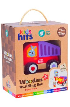 Деревянная игрушка Kids Hits Самосвал, 16*19*10.3 см, в коробке, от 2 лет (KH20/016)