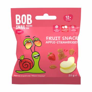 Фруктовый снек Bob Snail Яблоко-клубника, от 12 месяцев, 20 г Фруктовый снек Bob Snail Яблоко-клубника, от 12 месяцев, 20 г