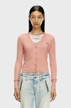 Женский розовый шерстяной кардиган M-ARTE Розовый S Diesel A13015 0GEAY