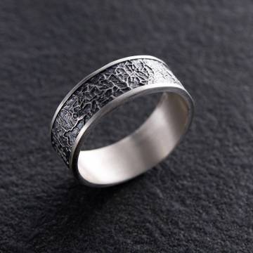 Серебряное текстурное кольцо 7016 Серебряное текстурное кольцо 7016
