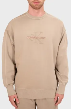 Мужской бежевый свитшот MINERAL DYE CREW NECK Бежевый M Calvin Klein Jeans J30J324091