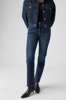 Женские темно-синие джинсы 501® Straight Синий 23-30 Levi’s® 12501;0554