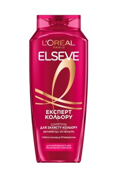 Шампунь LOreal Paris Elseve Эксперт цвета, для окрашенных или мелированных волос, с экстрактом пиона и UV-фильтром, 400 мл