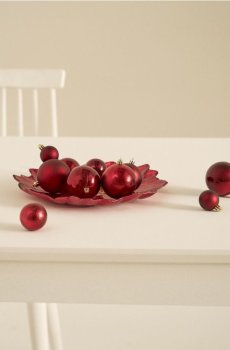 Набір з 60 ялинкових куль - буряковий